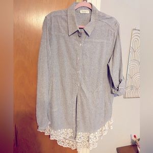 Cutest shirt trimmed in lace by UMGEE